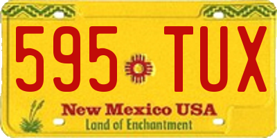 NM license plate 595TUX