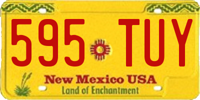 NM license plate 595TUY