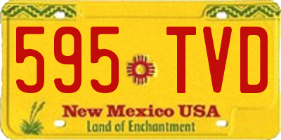 NM license plate 595TVD