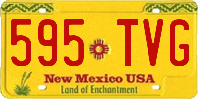 NM license plate 595TVG