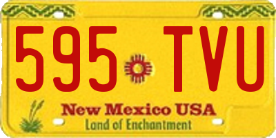 NM license plate 595TVU