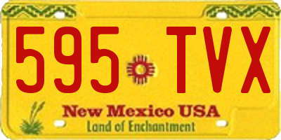 NM license plate 595TVX