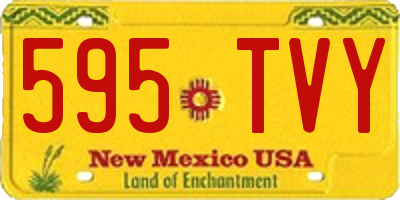 NM license plate 595TVY