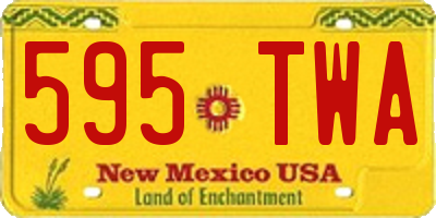NM license plate 595TWA
