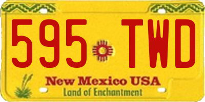 NM license plate 595TWD