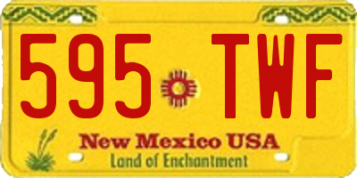 NM license plate 595TWF