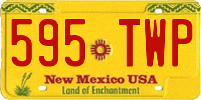 NM license plate 595TWP