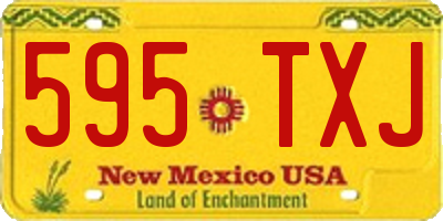 NM license plate 595TXJ