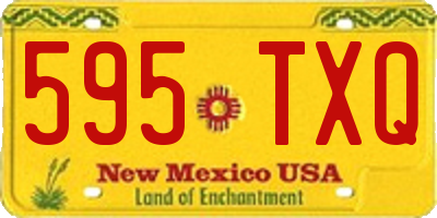 NM license plate 595TXQ