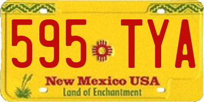 NM license plate 595TYA
