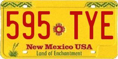 NM license plate 595TYE