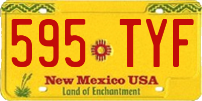 NM license plate 595TYF