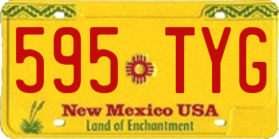 NM license plate 595TYG