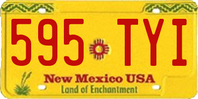 NM license plate 595TYI