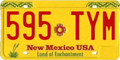 NM license plate 595TYM
