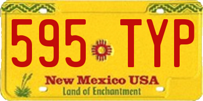 NM license plate 595TYP