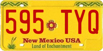 NM license plate 595TYQ
