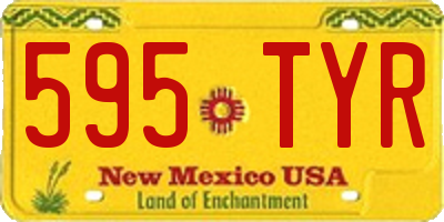 NM license plate 595TYR