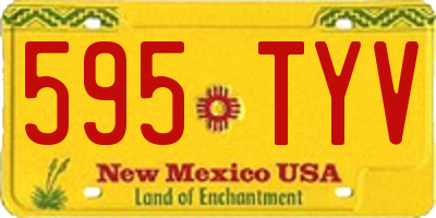 NM license plate 595TYV