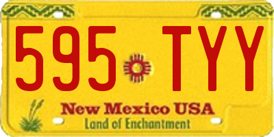 NM license plate 595TYY
