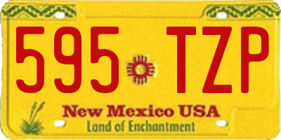 NM license plate 595TZP