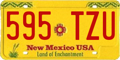 NM license plate 595TZU