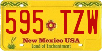 NM license plate 595TZW