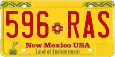 NM license plate 596RAS