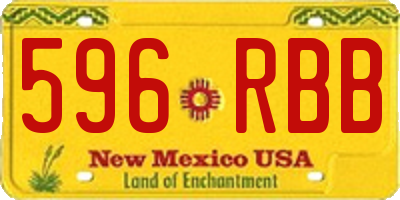 NM license plate 596RBB