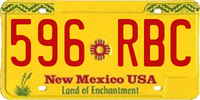 NM license plate 596RBC