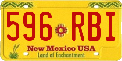 NM license plate 596RBI
