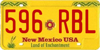 NM license plate 596RBL