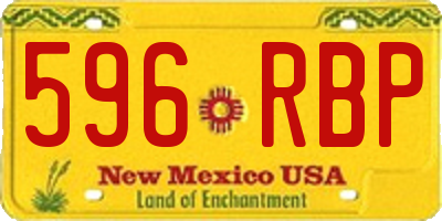 NM license plate 596RBP