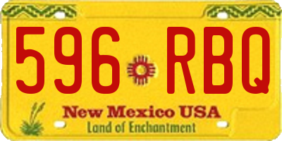 NM license plate 596RBQ