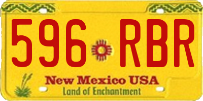 NM license plate 596RBR