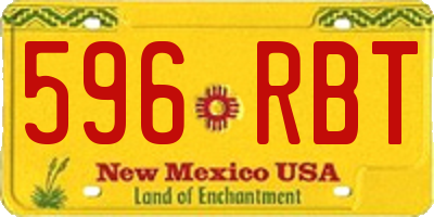 NM license plate 596RBT