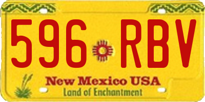 NM license plate 596RBV