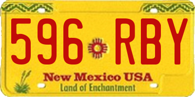 NM license plate 596RBY
