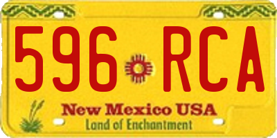 NM license plate 596RCA