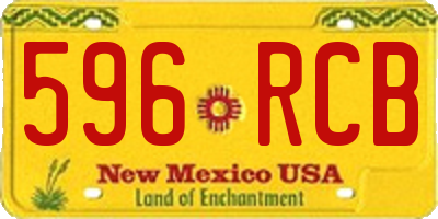 NM license plate 596RCB