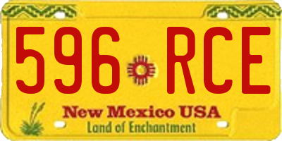 NM license plate 596RCE