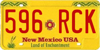 NM license plate 596RCK