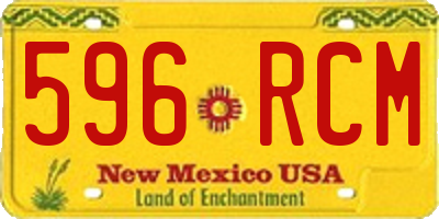 NM license plate 596RCM