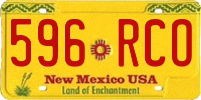 NM license plate 596RCO
