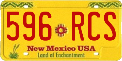 NM license plate 596RCS