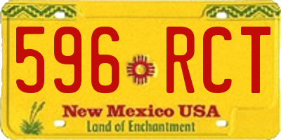 NM license plate 596RCT