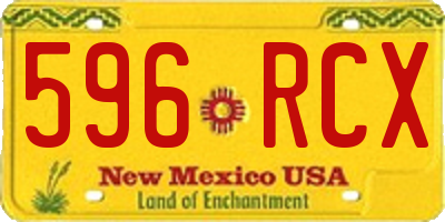 NM license plate 596RCX
