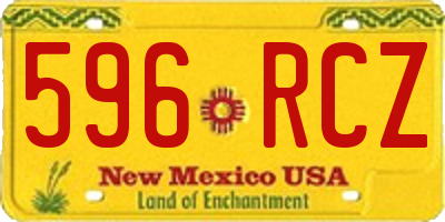 NM license plate 596RCZ