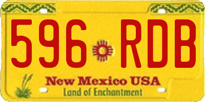 NM license plate 596RDB