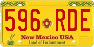NM license plate 596RDE